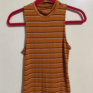 Aeropostale Mustard Striped Tank Top